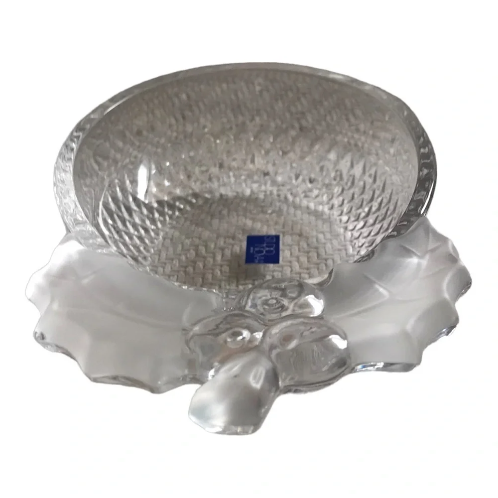 Studio Nova Crystal Holly Berry Oval Dish